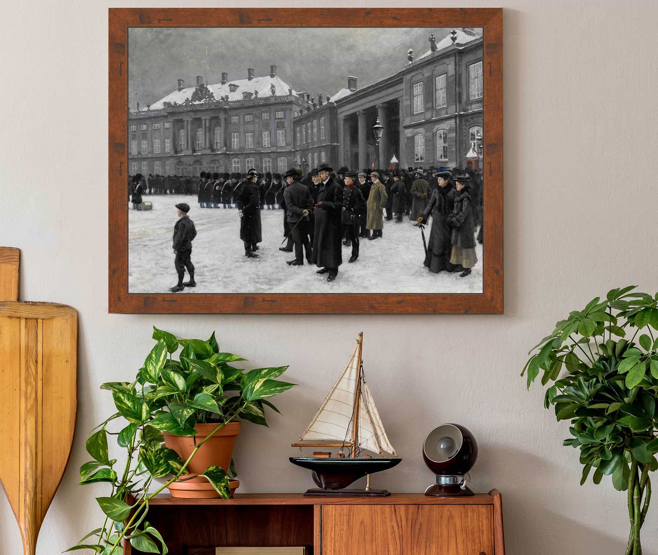 Changing Of The Guard At Amalienborg Palace by Paul Fischer