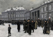 Changing Of The Guard At Amalienborg Palace by Paul Fischer