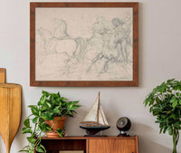 Charioteer And Horseman  by Theodore Gericault