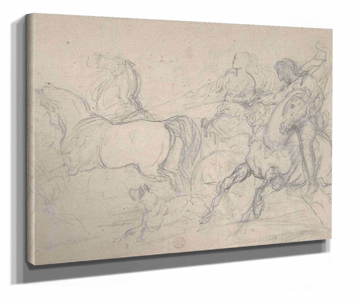 Charioteer And Horseman  by Theodore Gericault