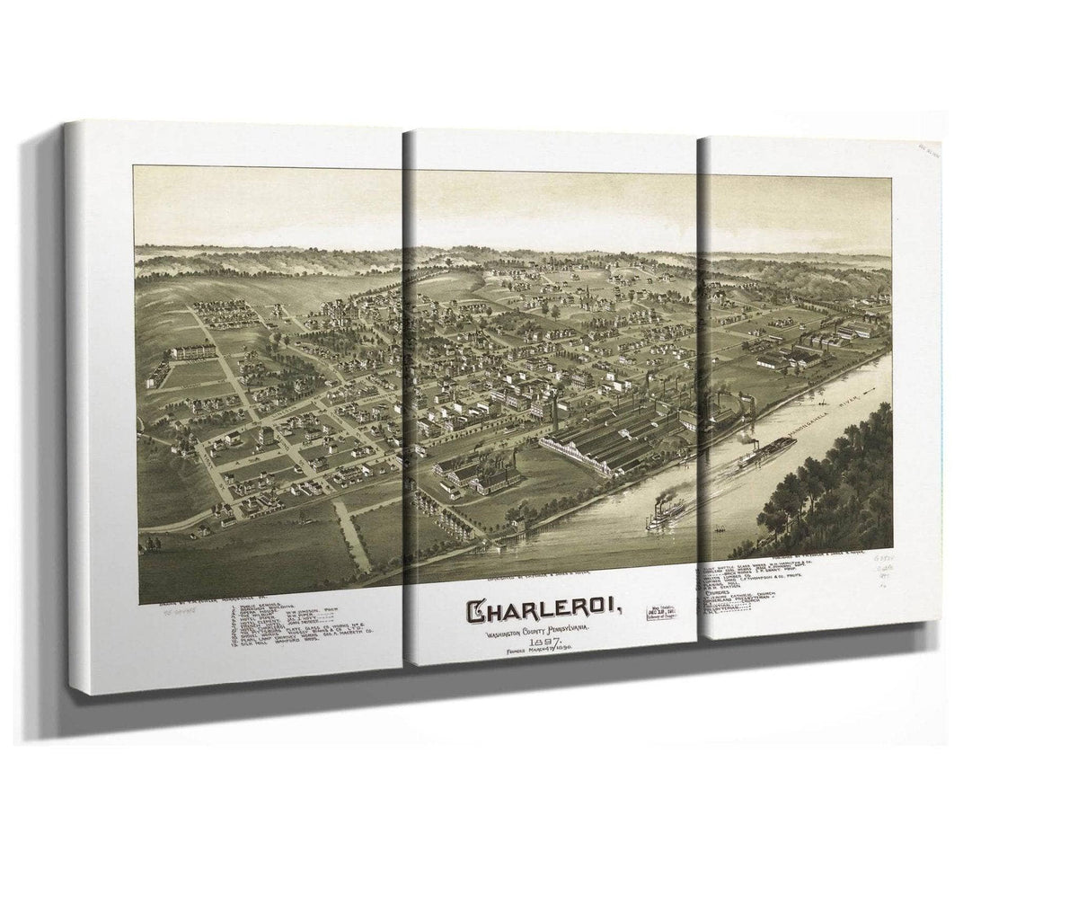 Charleroi Washington County Pennsylvania 1897  State Of Pennsylvania