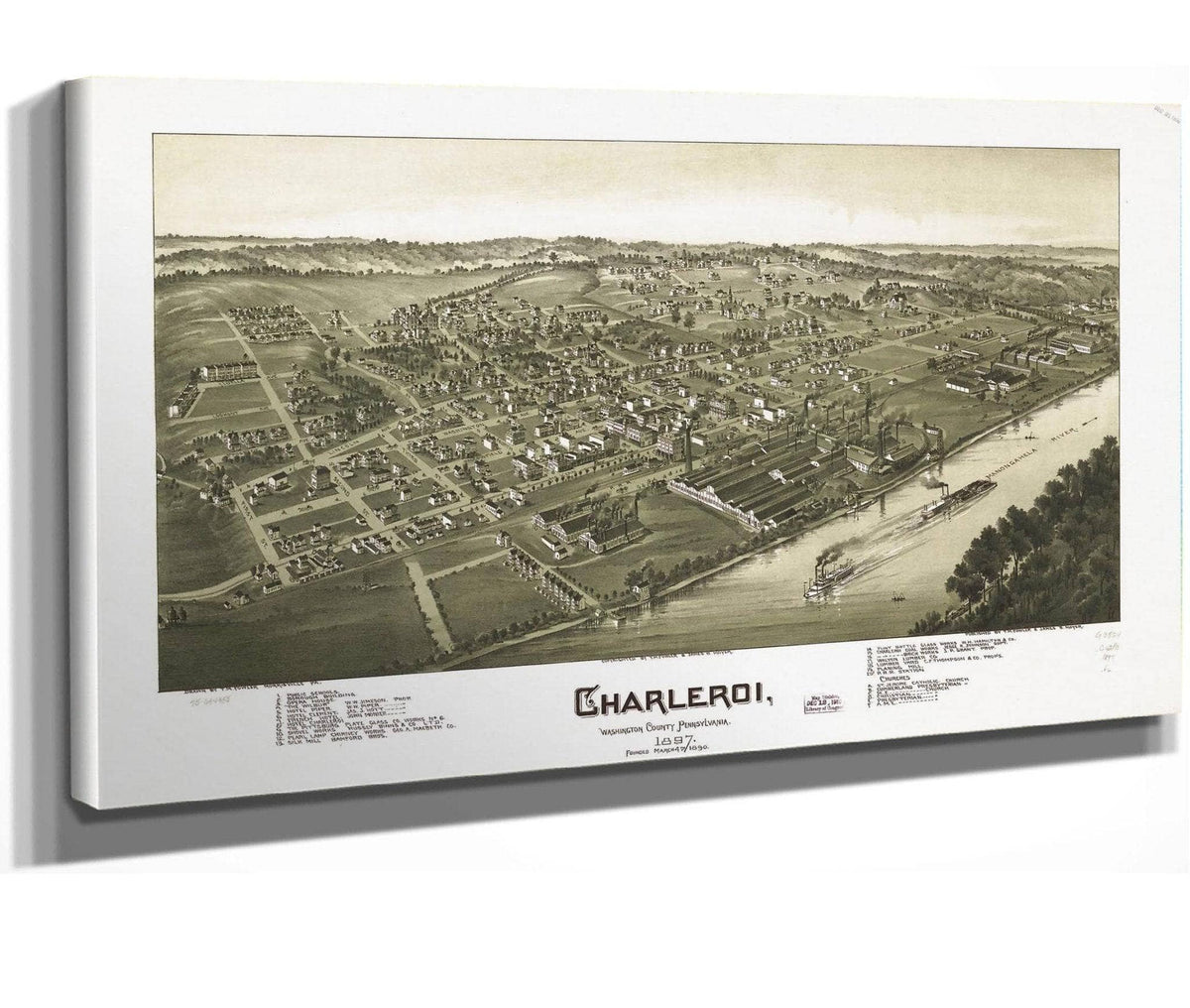Charleroi Washington County Pennsylvania 1897  State Of Pennsylvania