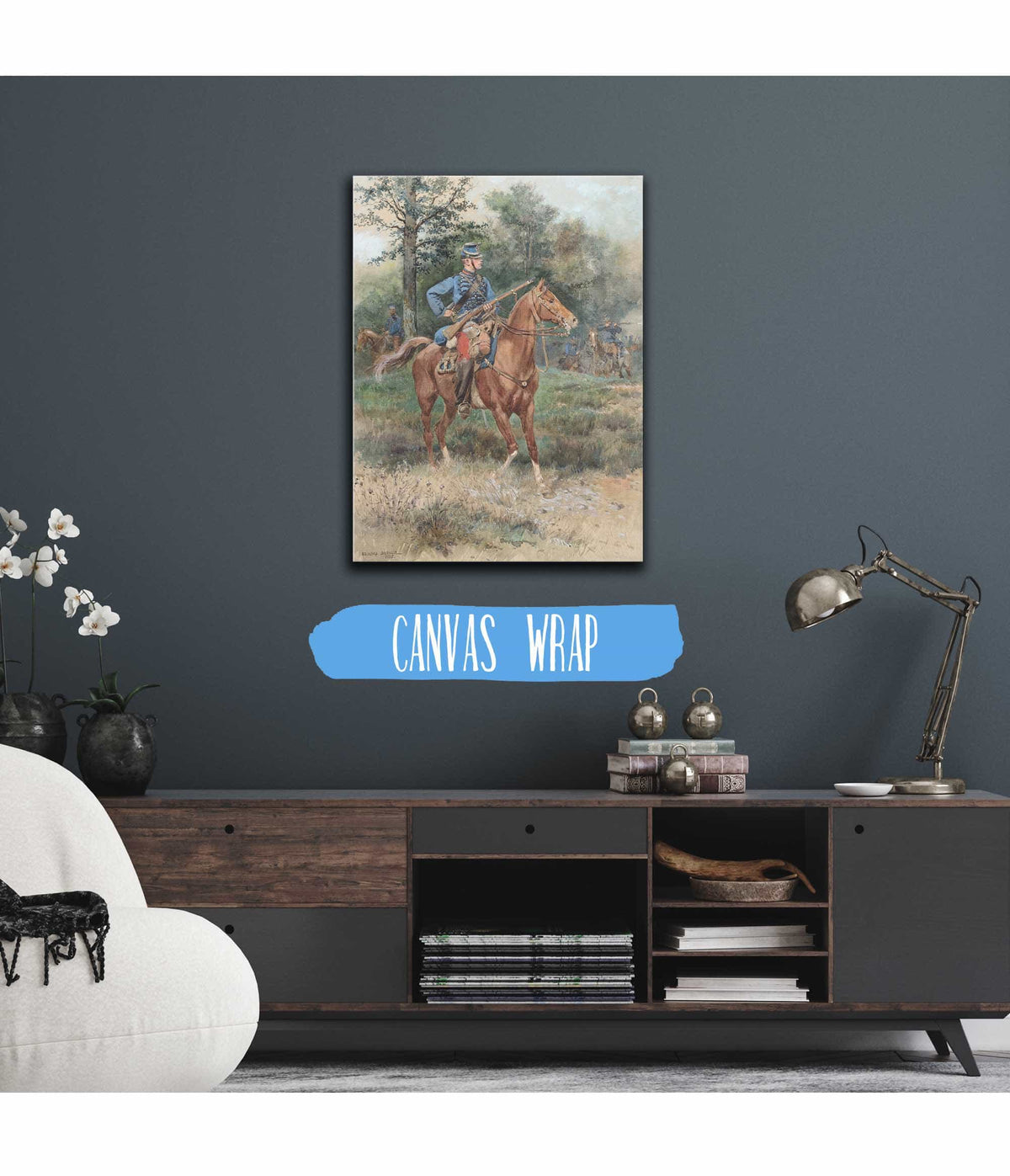 Chasseur A Cheval Soldier On Horseback by Jean Baptiste Edouard Detaille