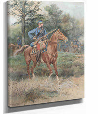 Chasseur A Cheval Soldier On Horseback by Jean Baptiste Edouard Detaille