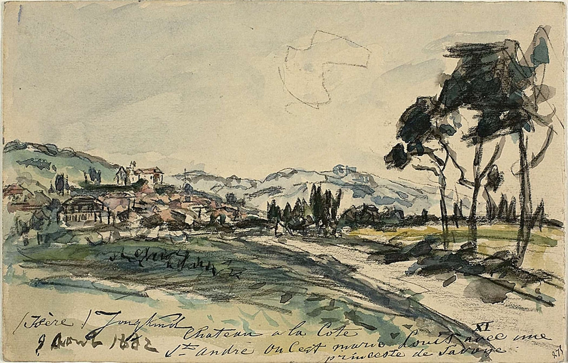 Chateau Cote Saint Andre by Johan Barthold Jongkind