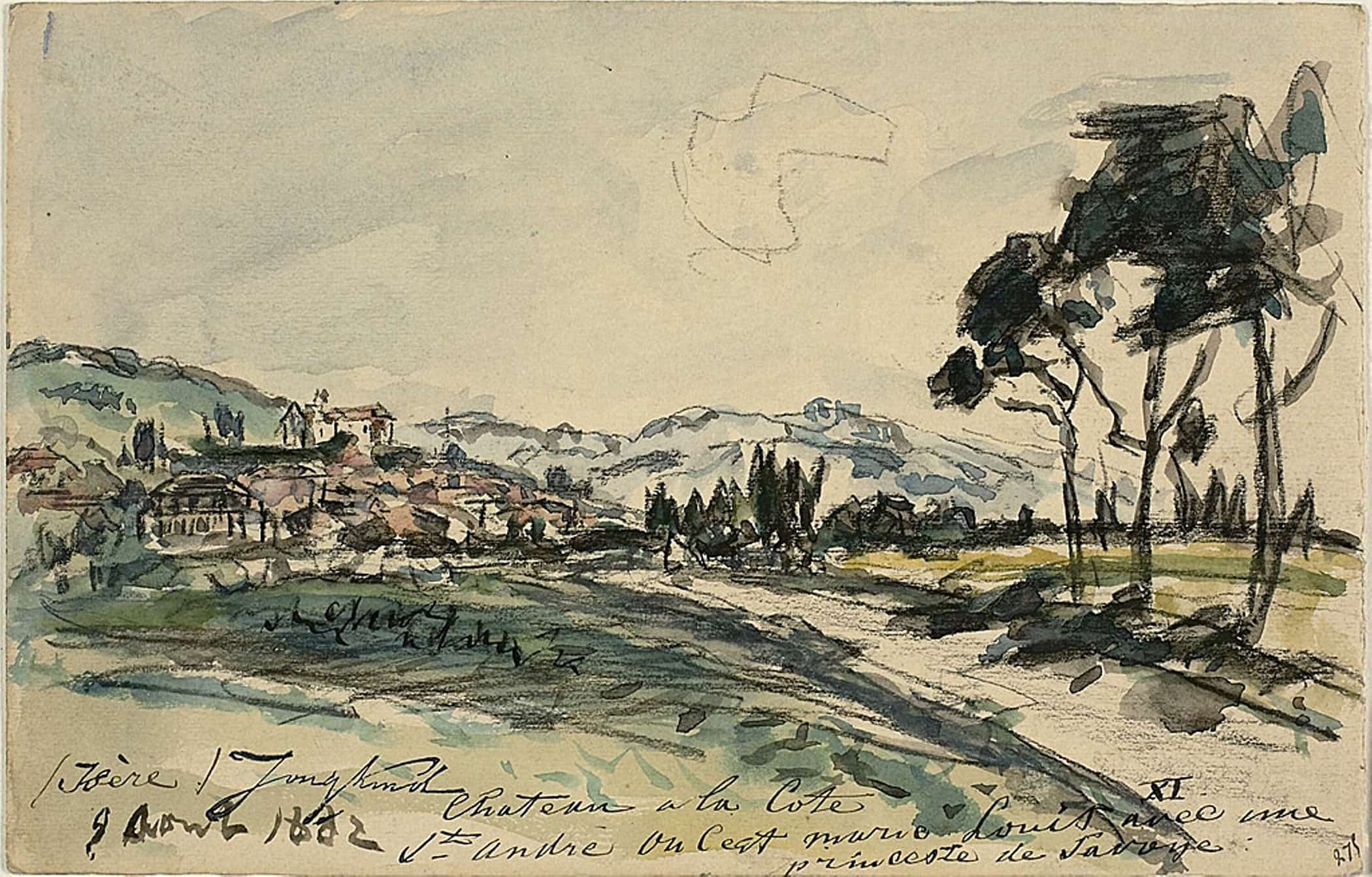 Chateau Cote Saint Andre by Johan Barthold Jongkind