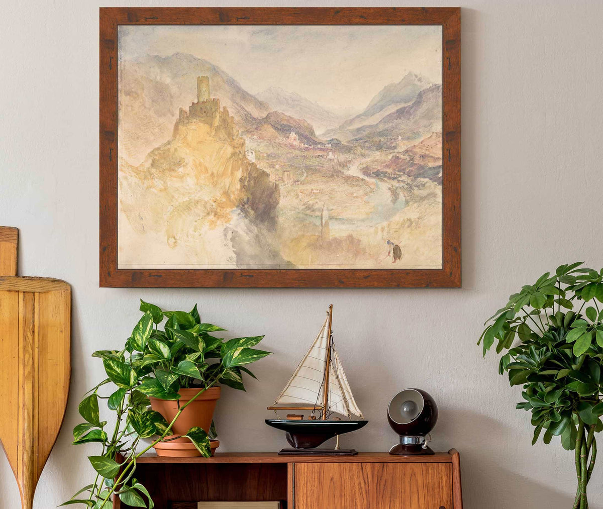 Chatel Argent And The Val Daosta From Above Villeneuve by Joseph Mallord William Turner