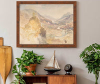 Chatel Argent And The Val Daosta From Above Villeneuve by Joseph Mallord William Turner