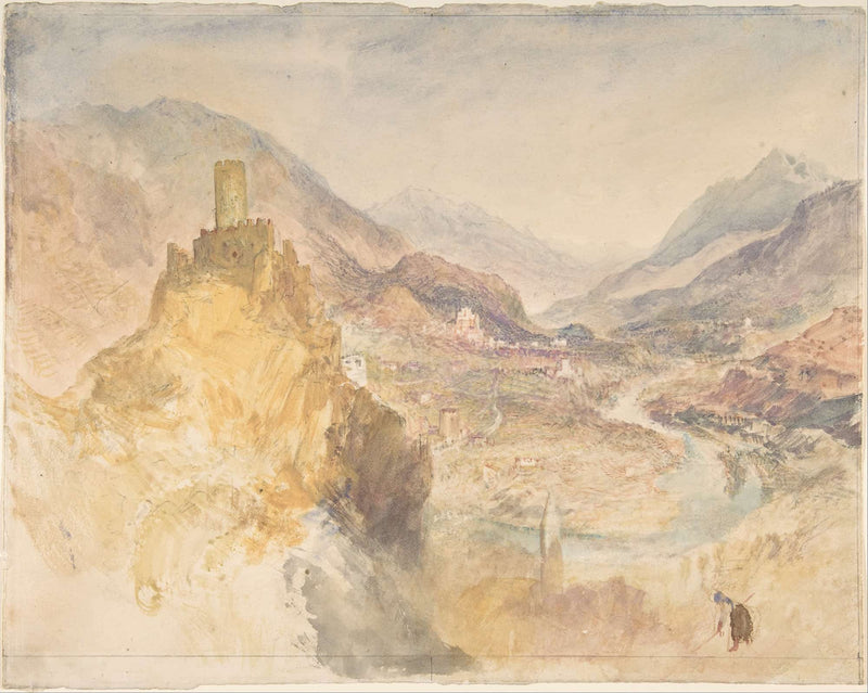 Chatel Argent And The Val Daosta From Above Villeneuve by Joseph Mallord William Turner