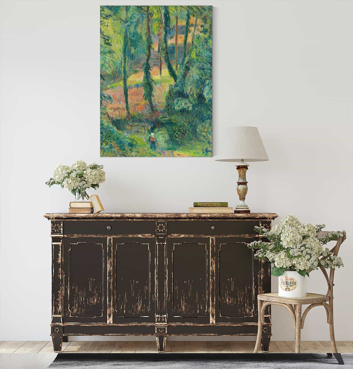 Chemin Creux Dans Une Pente Boisee by Paul Gauguin