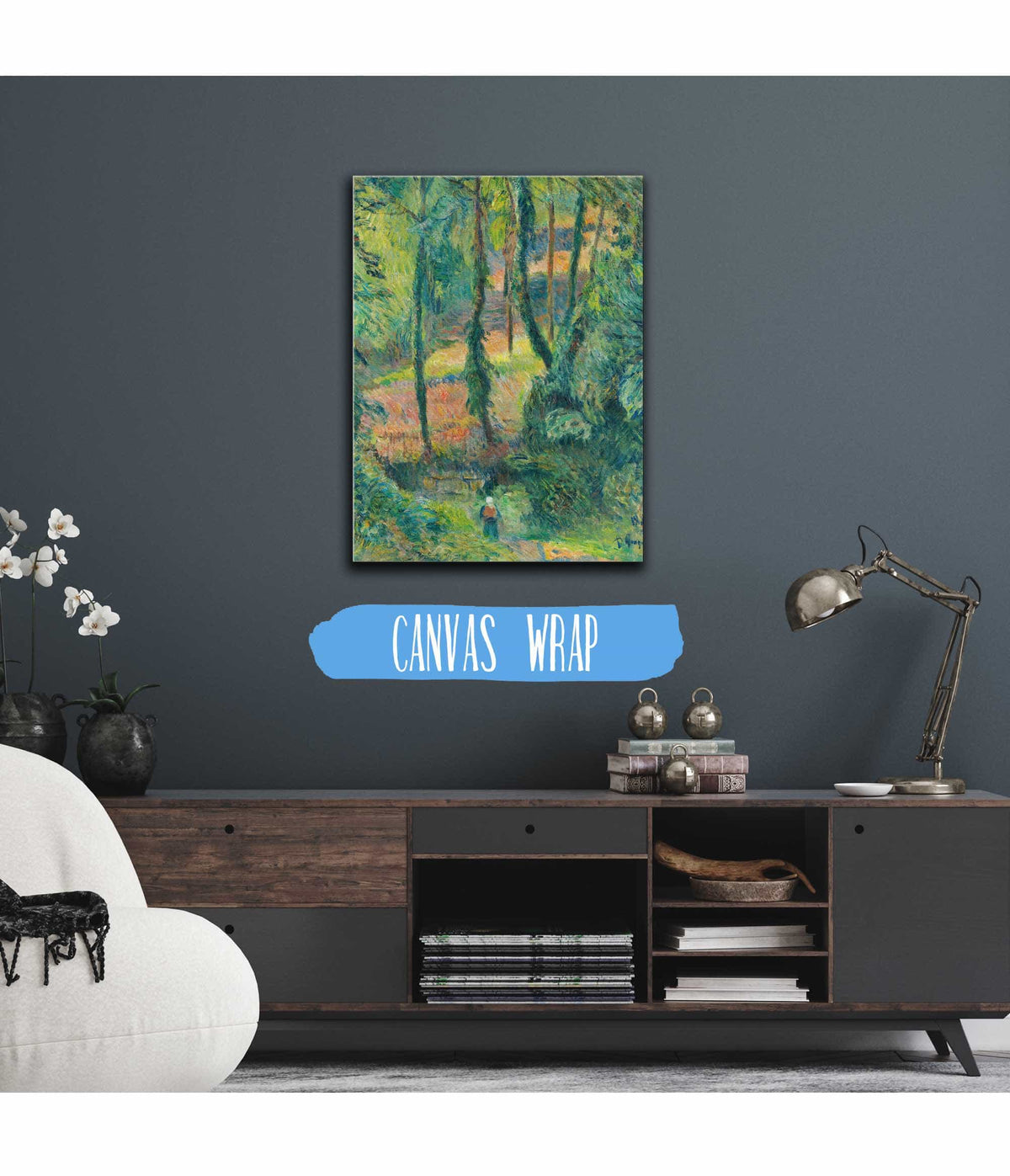 Chemin Creux Dans Une Pente Boisee by Paul Gauguin