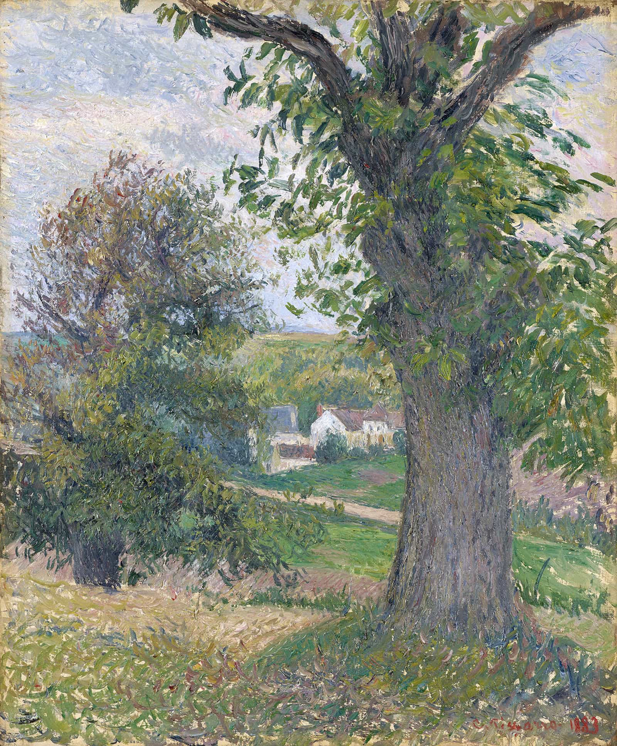 Chestnut Trees In Osny by Camille Pissarro