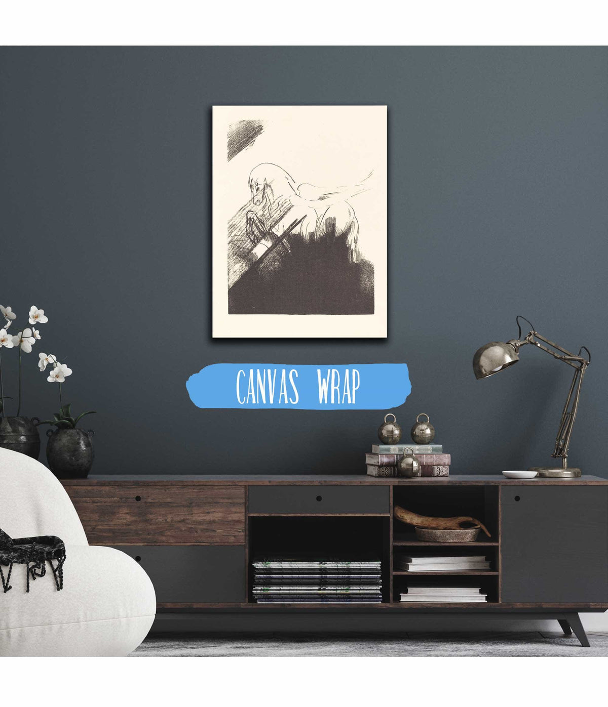 Cheval Aile Winged Horse by Odilon Redon