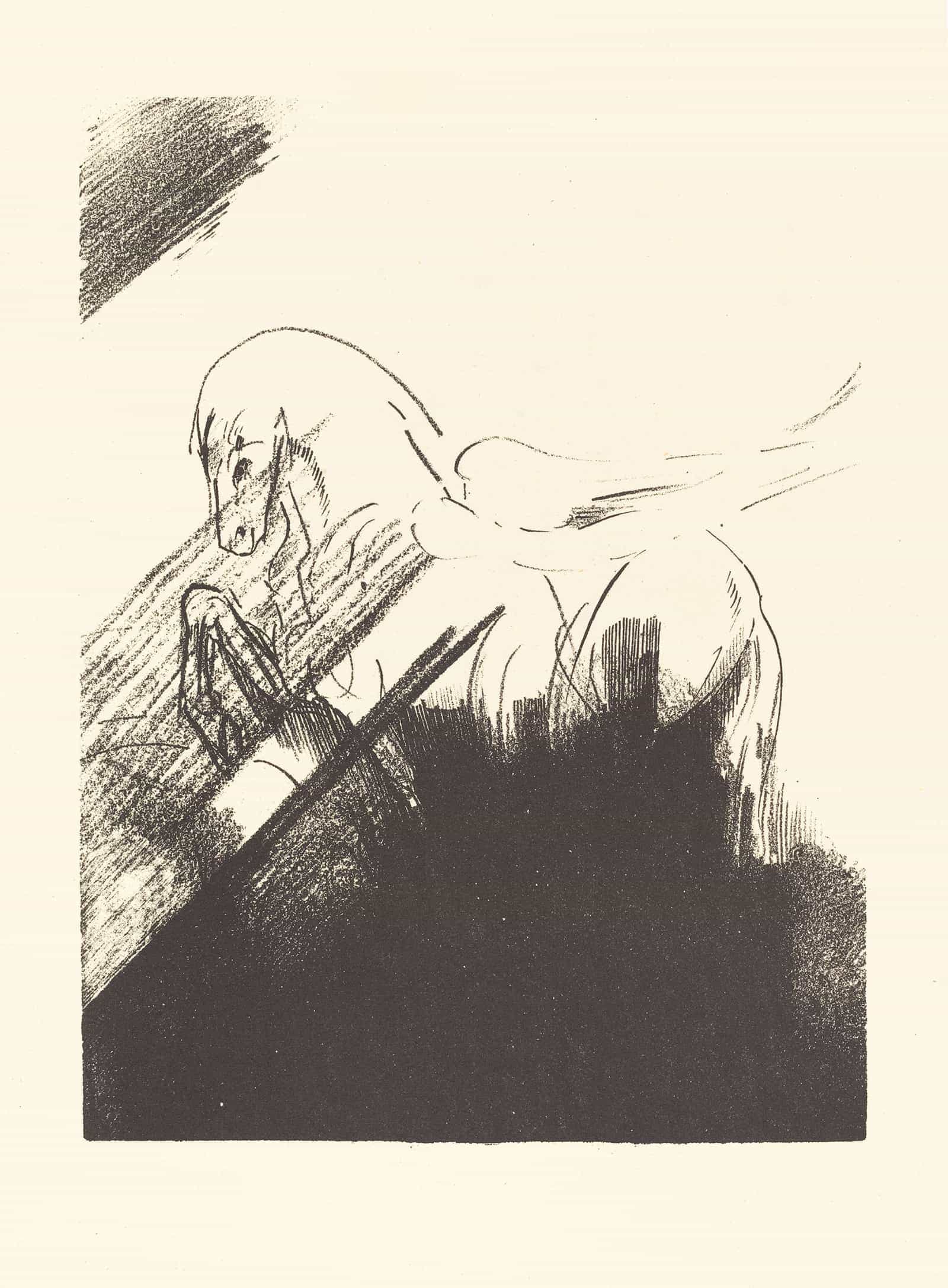 Cheval Aile Winged Horse by Odilon Redon