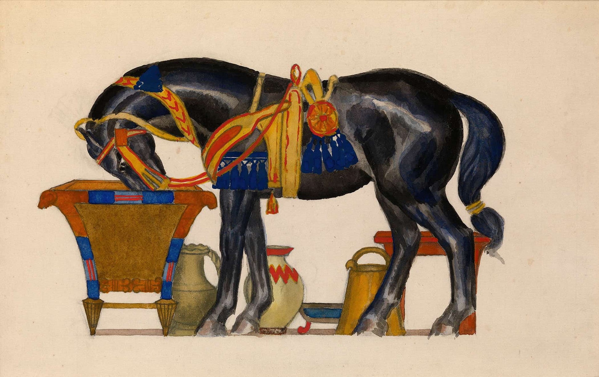 Cheval Sabreuvant by Leon Bakst