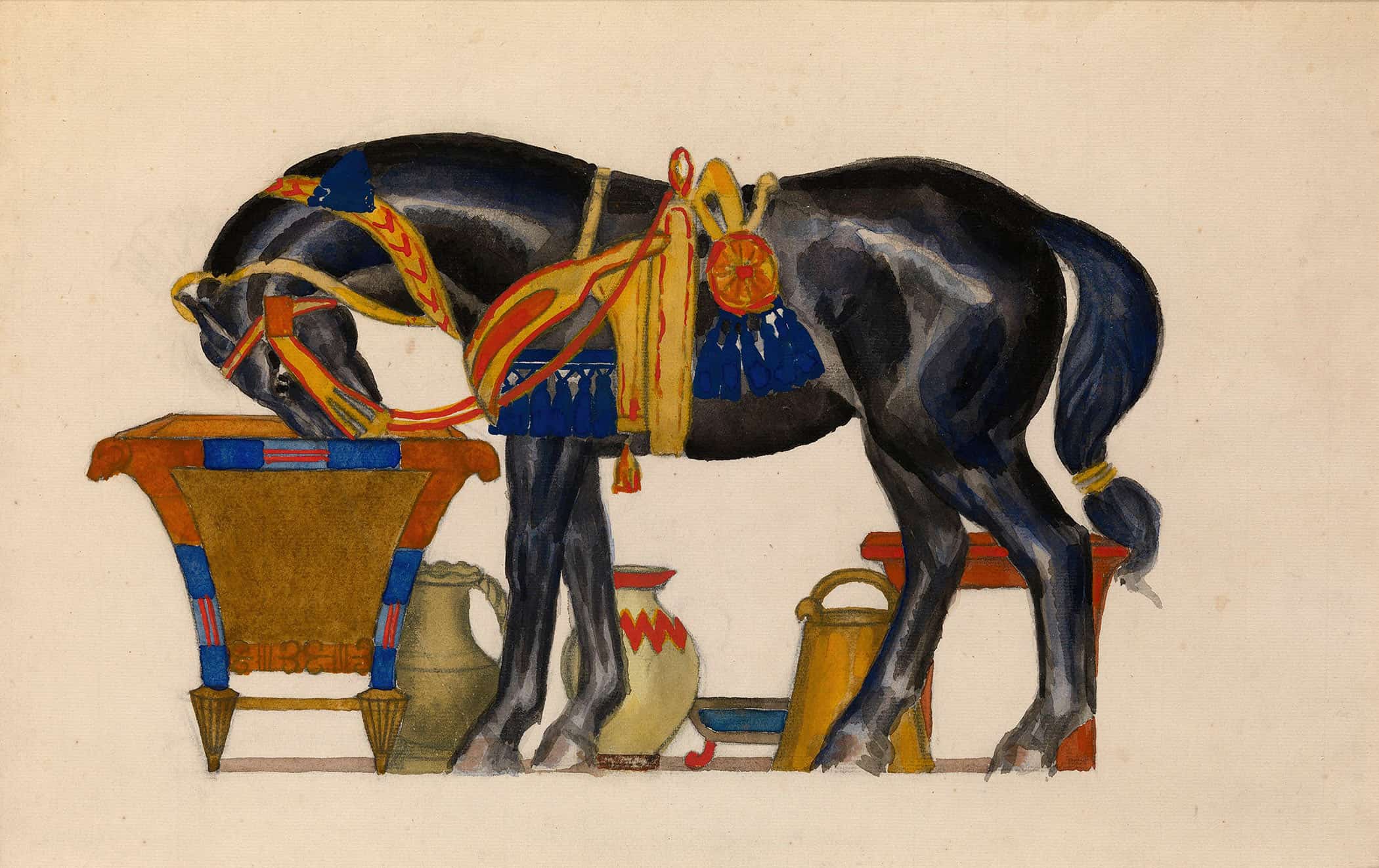Cheval Sabreuvant by Leon Bakst