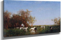 Chevaux Sauvages En Camargue by Felix Ziem