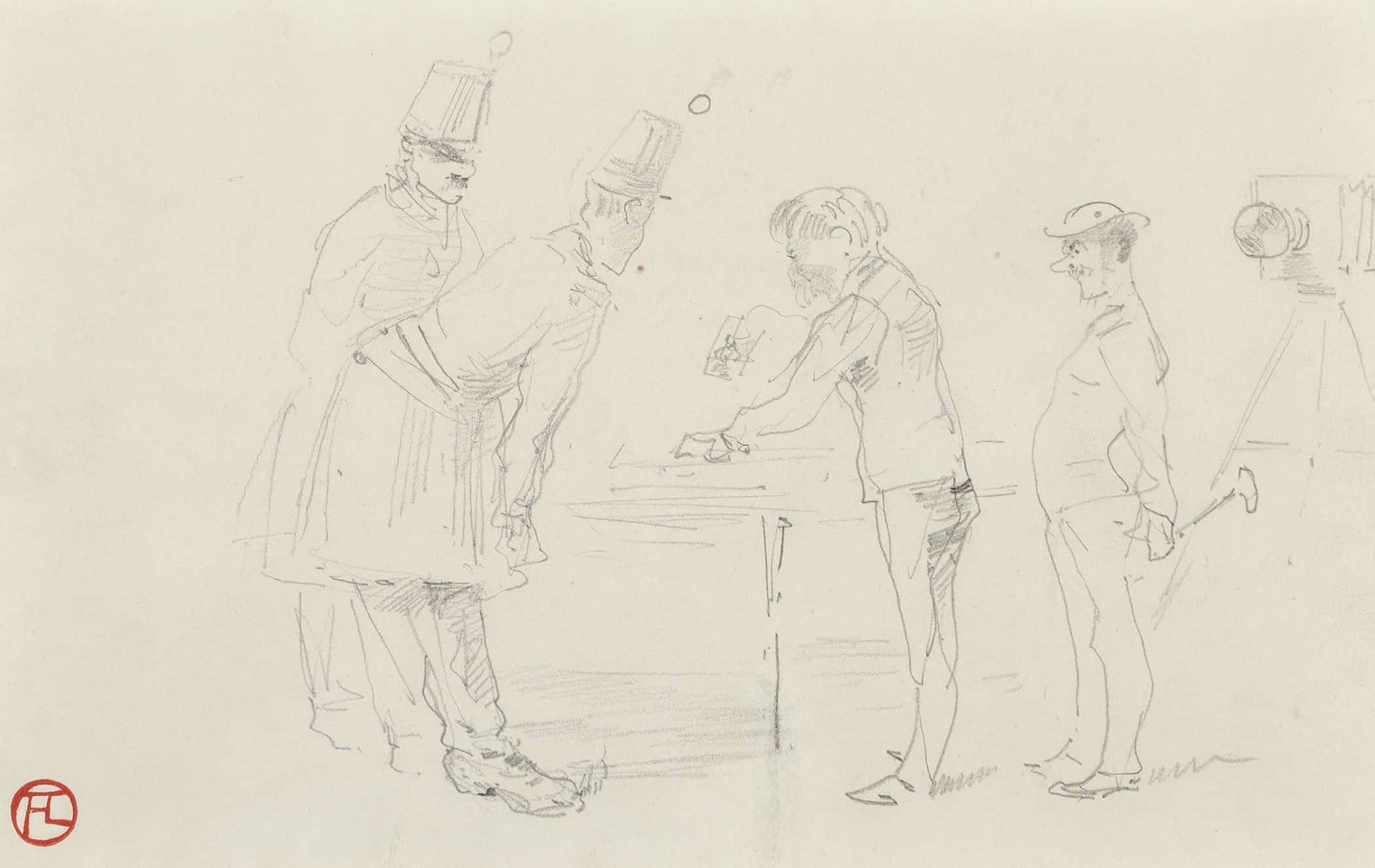 Chez Le Photographe by Henri De Toulouse Lautrec