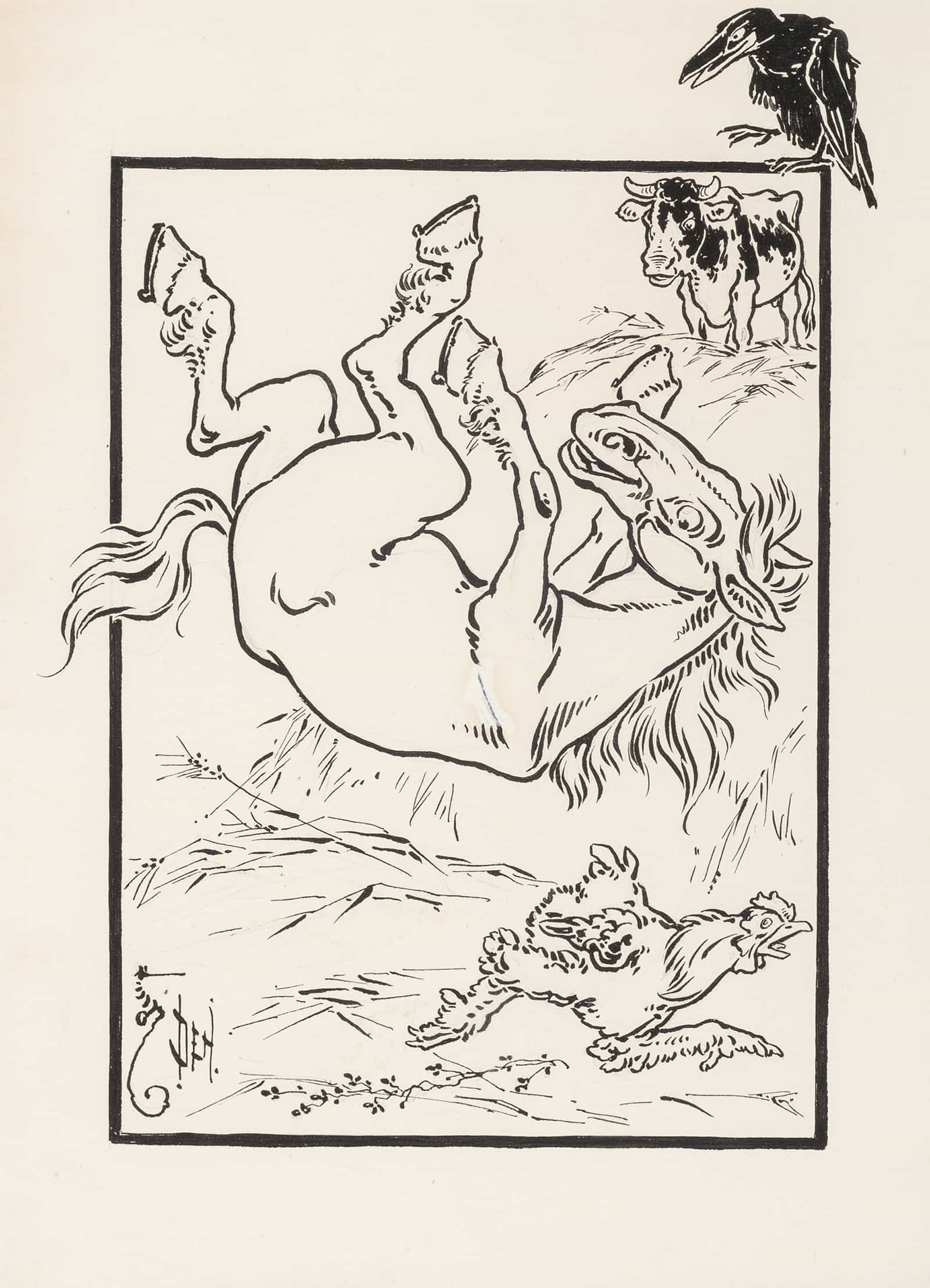 Chicken And The Horse by William Wallace Denslow