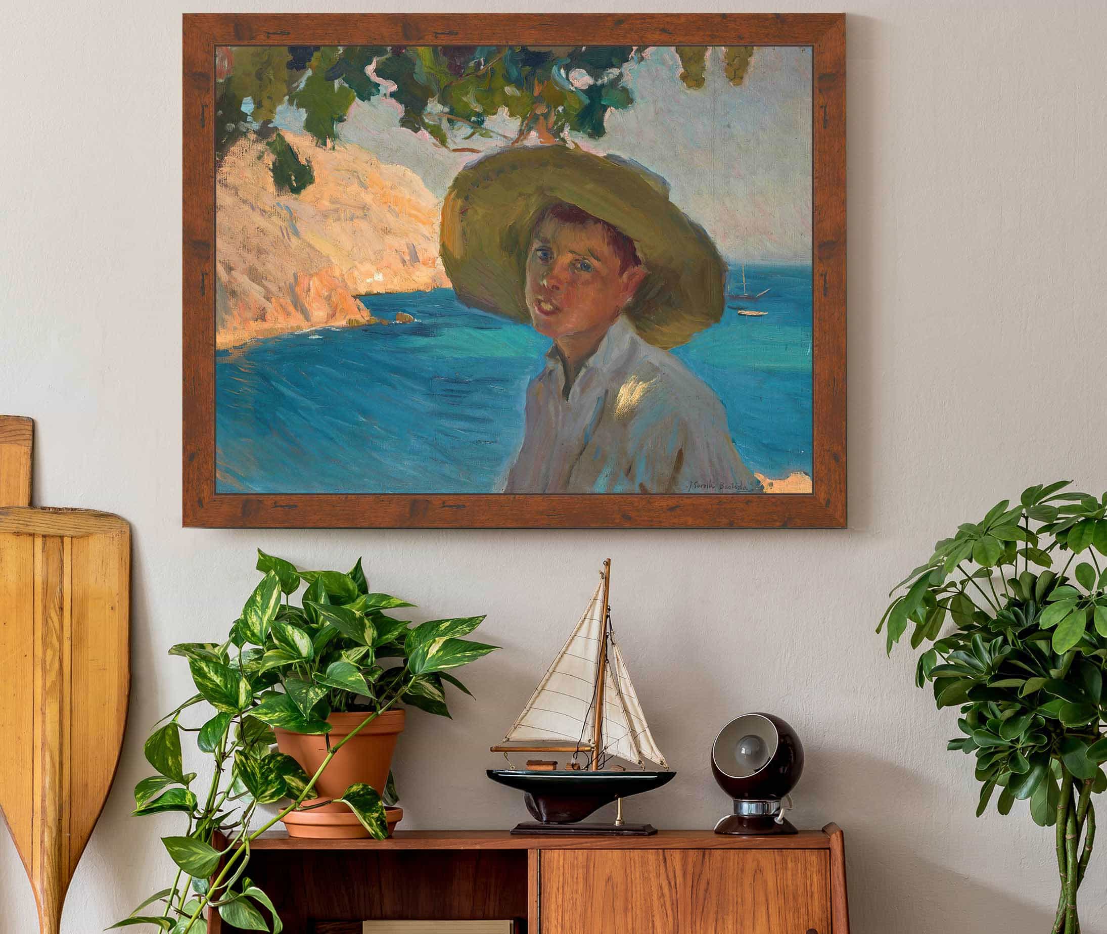 Chico Con Sombrero Javea Boy With Sombrero Javea by Joaquin Sorolla