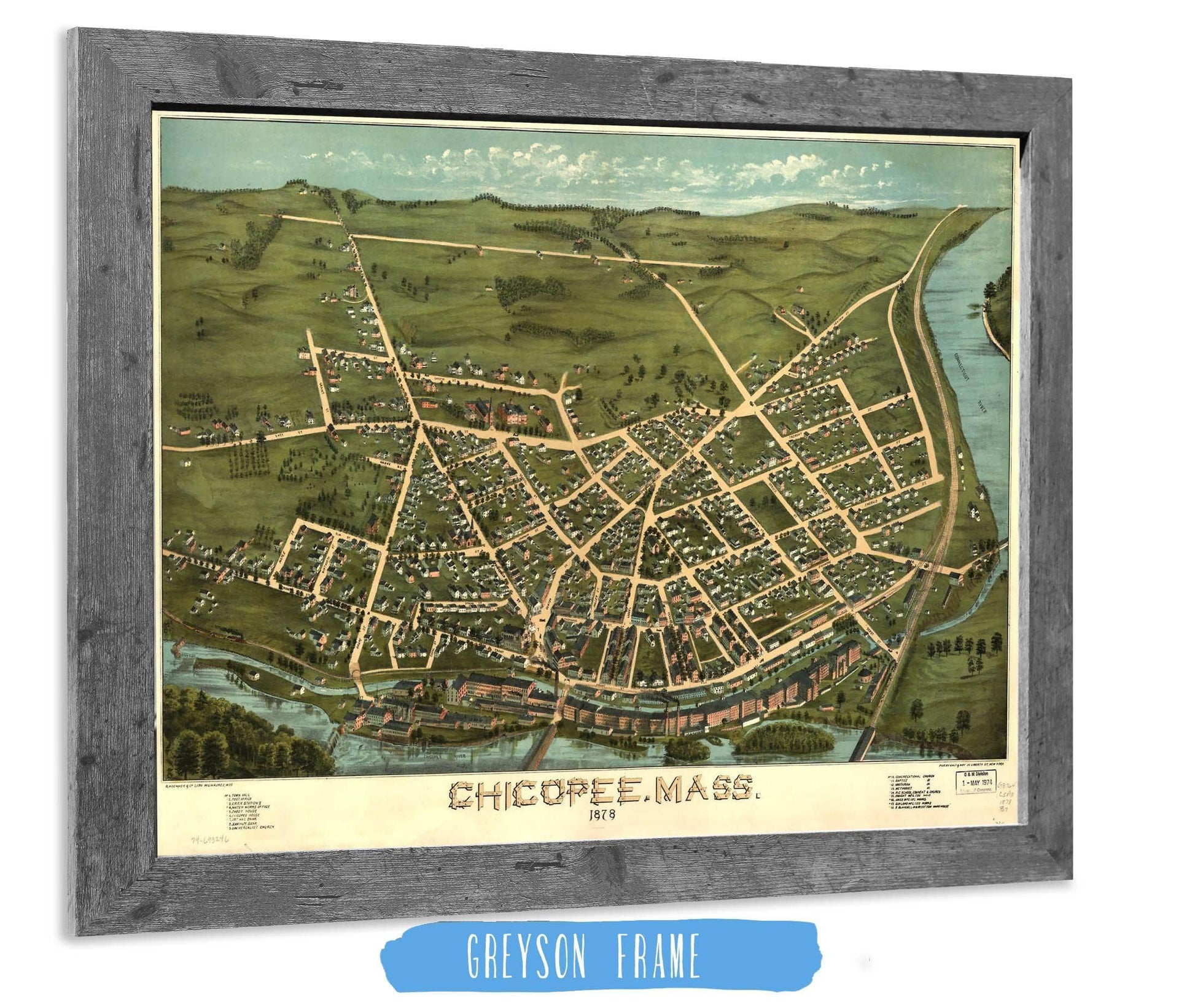 Chicopee Mass 1878 State of Massachusetts