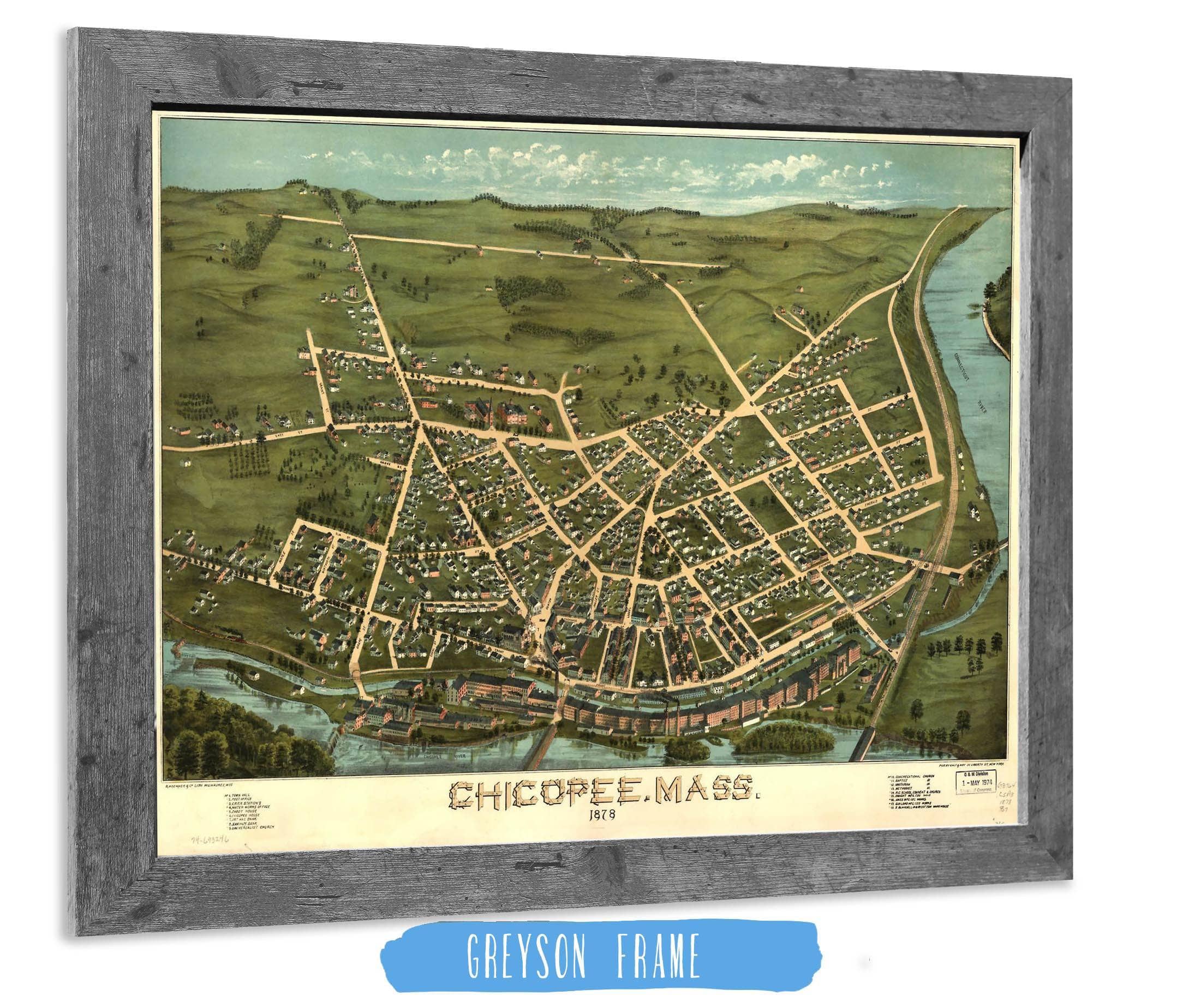 Chicopee Mass 1878 State of Massachusetts