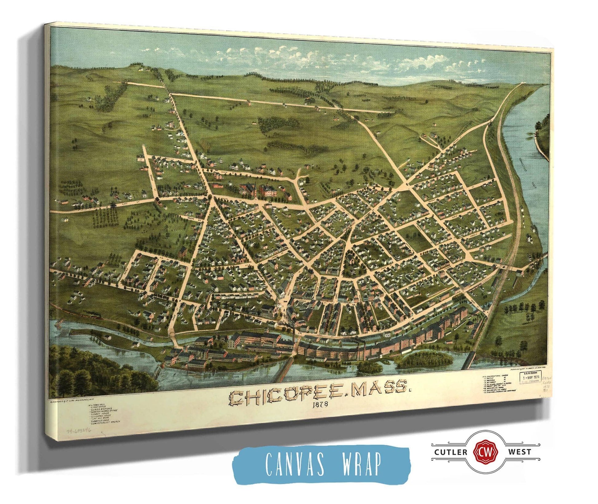Chicopee Mass 1878 State of Massachusetts