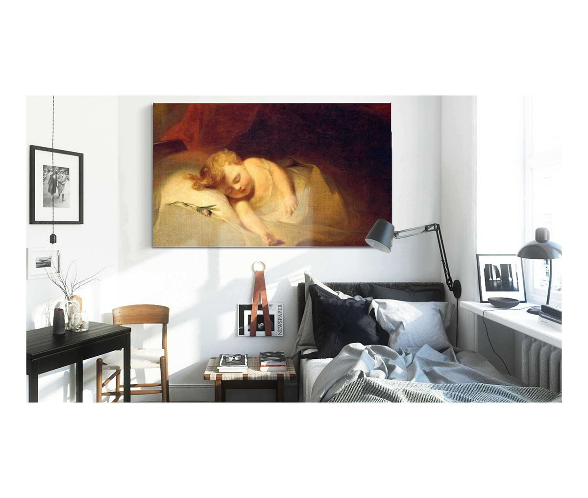 Child Asleep The Rosebud by Thomas Sully