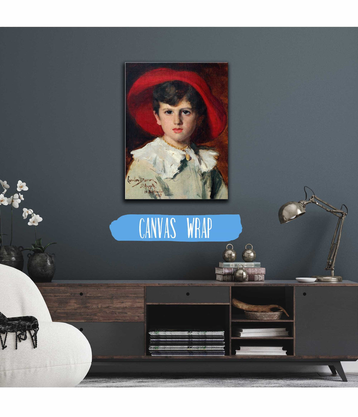 Child In A Red Hat Michel Feydeau Son Of Georges by Carolus Duran