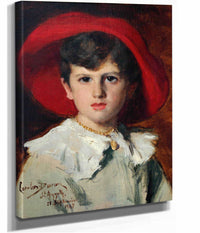 Child In A Red Hat Michel Feydeau Son Of Georges by Carolus Duran