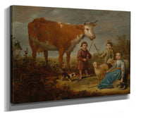 Children And A Cow  by Aelbert Cuyp