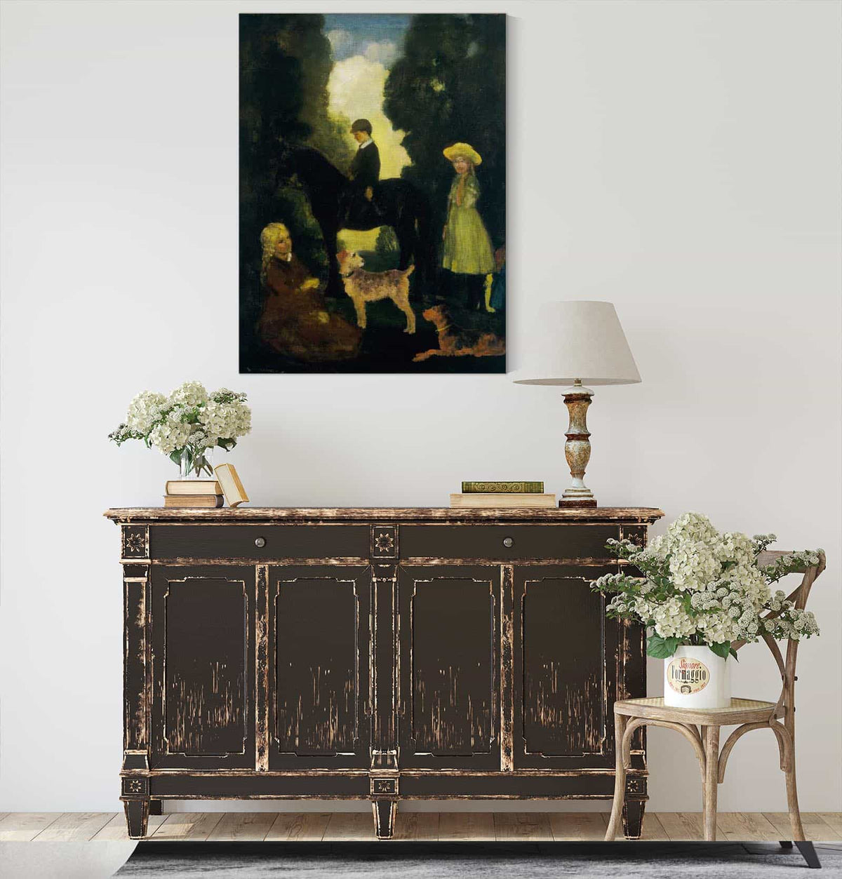 Children Dogs And Pony by Arthur Bowen Davies