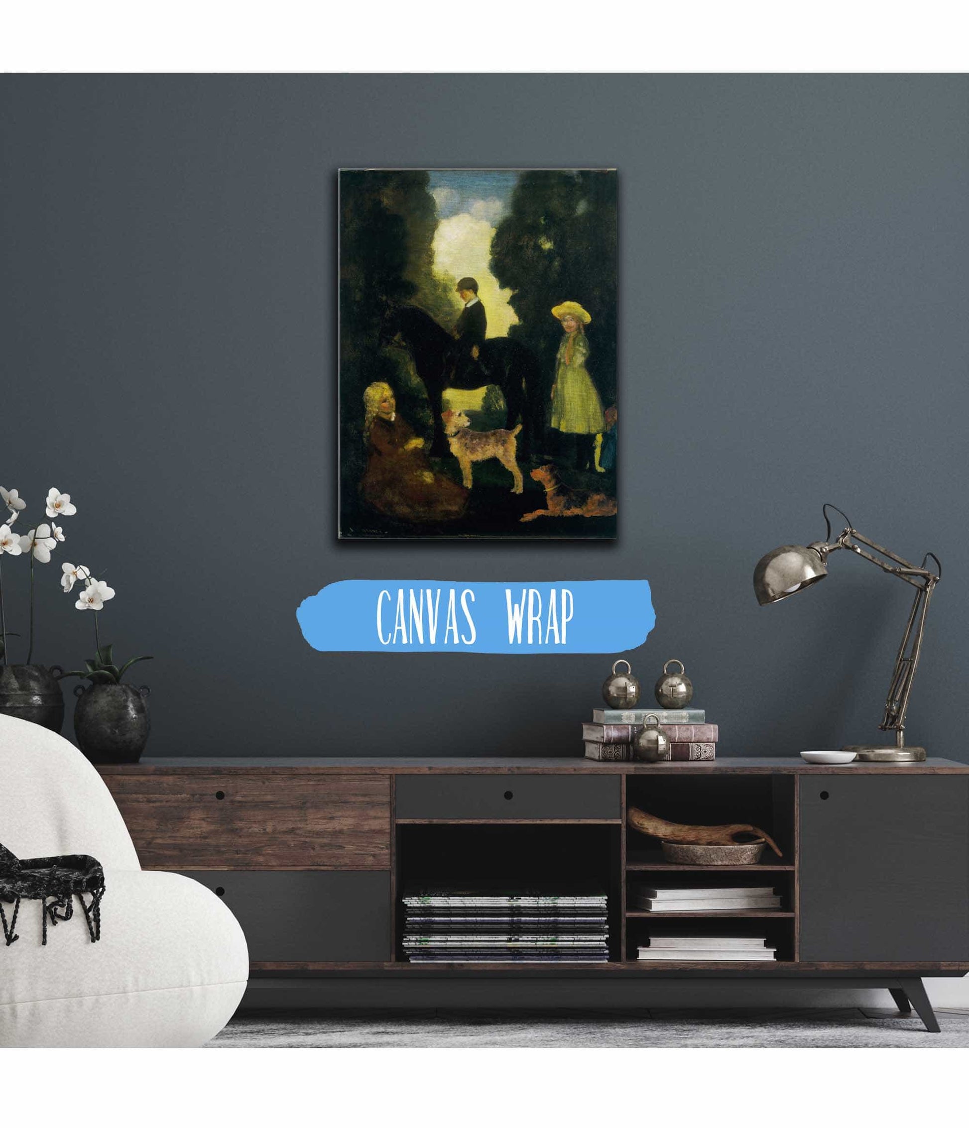 Children Dogs And Pony by Arthur Bowen Davies