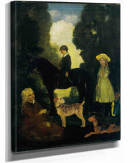 Children Dogs And Pony by Arthur Bowen Davies