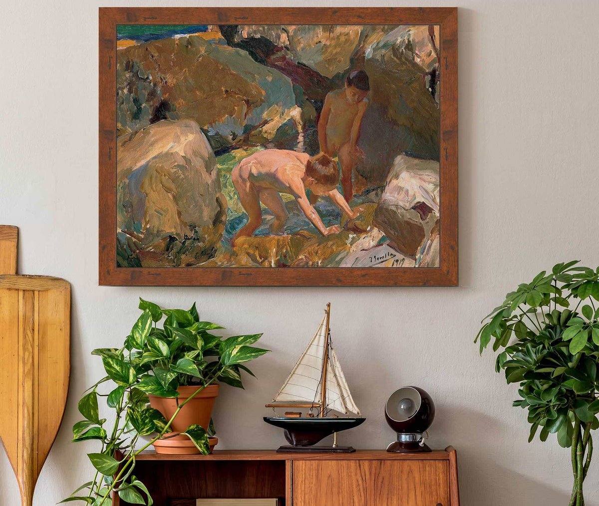 Children Looking For Shellfish by Joaquin Sorolla