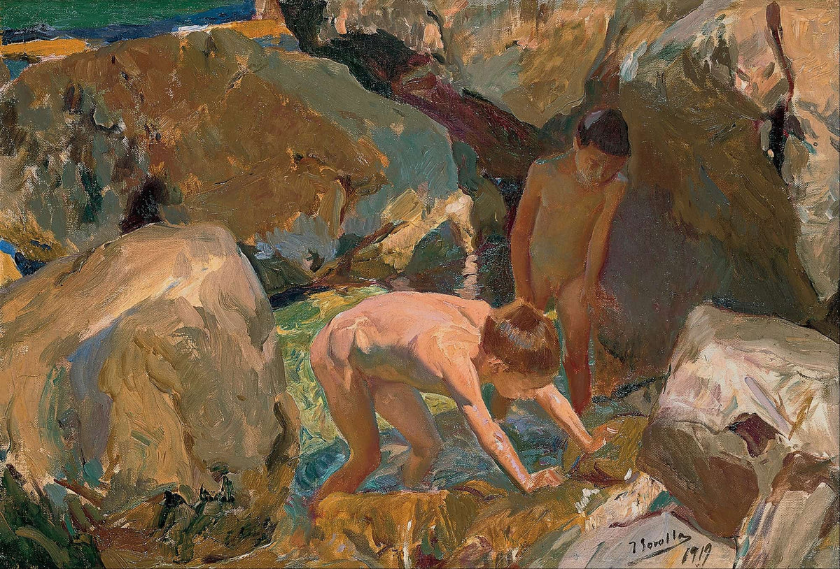 Children Looking For Shellfish by Joaquin Sorolla