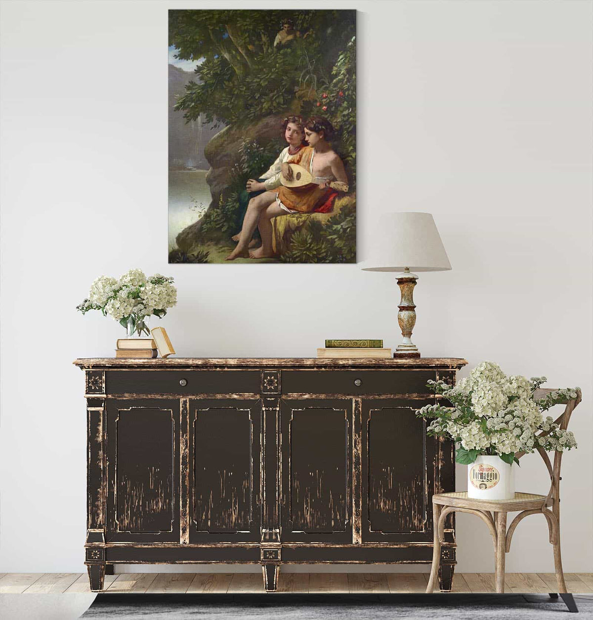 Children Making Music Overheard By A Nymph by Anselm Feuerbach