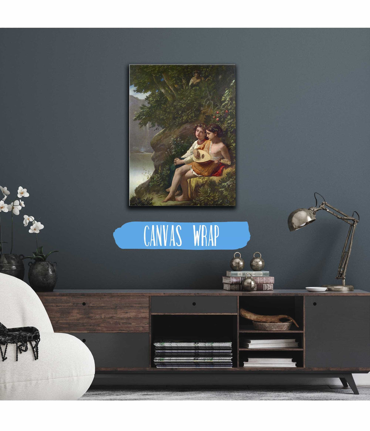 Children Making Music Overheard By A Nymph by Anselm Feuerbach