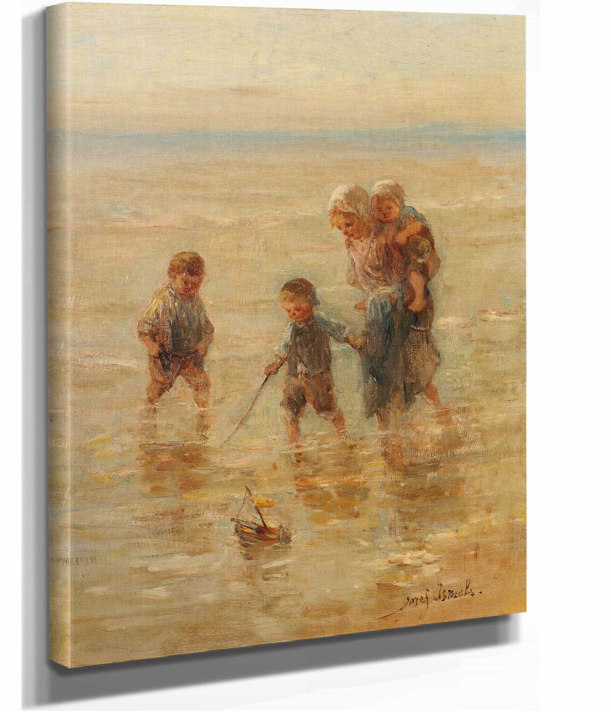 Children Playing In The Surf by Jozef Israels
