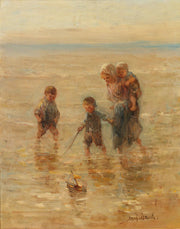 Children Playing In The Surf by Jozef Israels