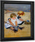 Children Playing On The Beach By Cassatt Mary