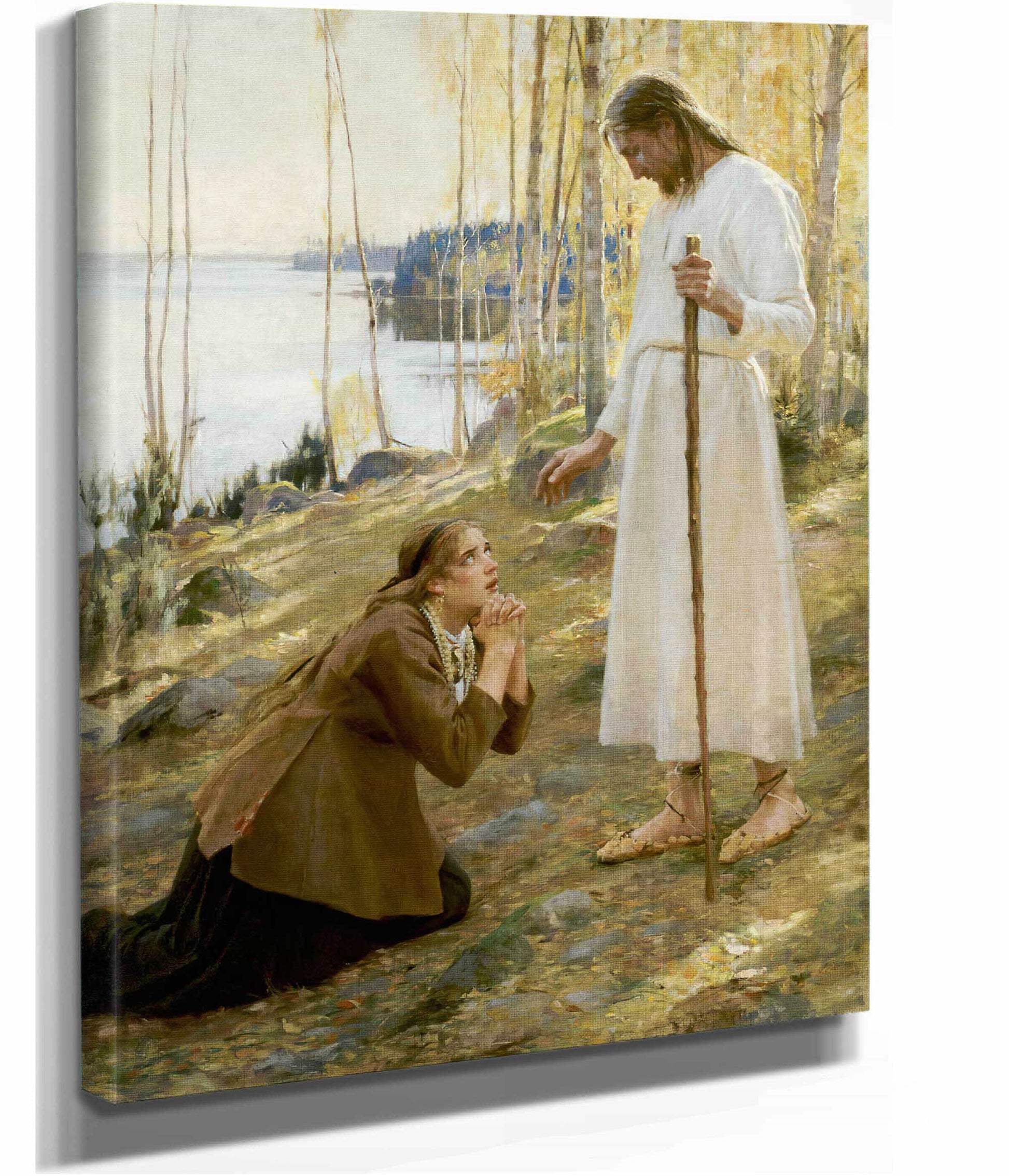 Christ And Mary Magdalene by Albert Edelfelt
