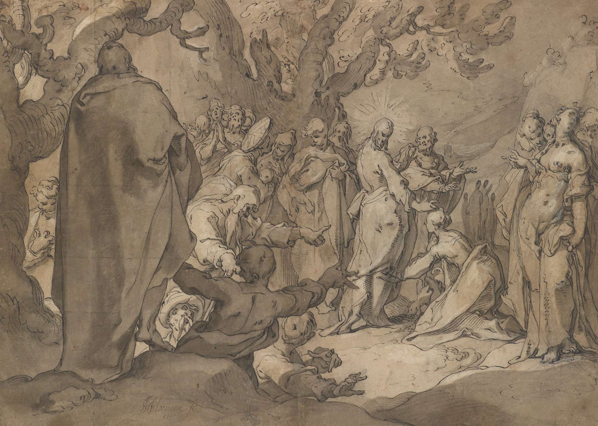 Christ And The Canaanite Women Th Century by Abraham Bloemaert