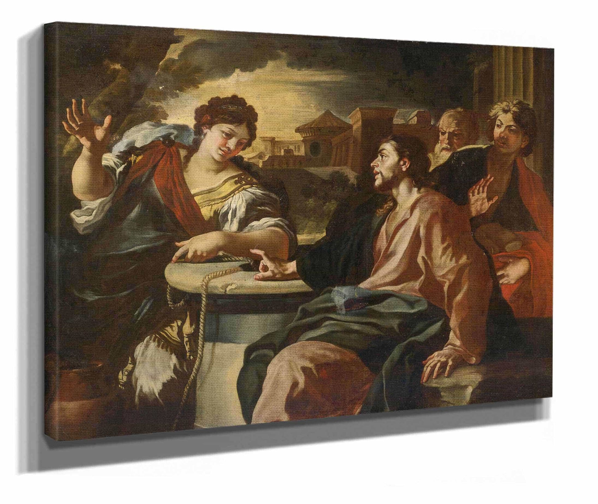 Christ And The Woman Of Samaria by Francesco Solimena