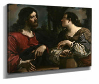 Christ And The Woman Of Samaria by Guercino