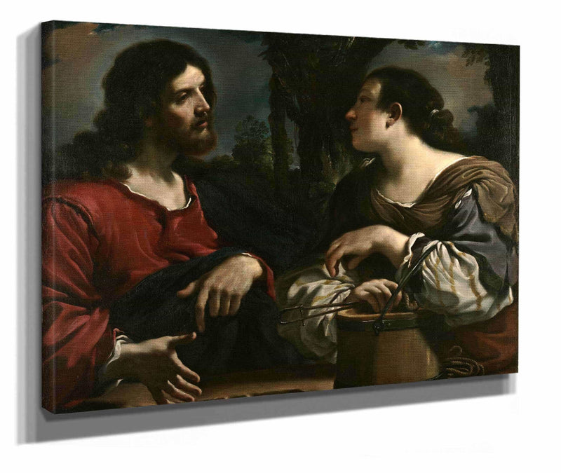 Christ And The Woman Of Samaria by Guercino