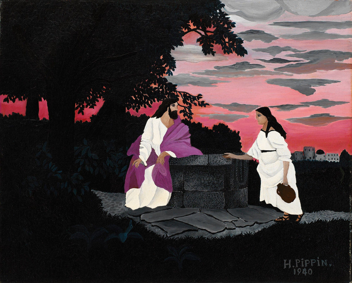 Christ And The Woman Of Samaria by Horace Pippin