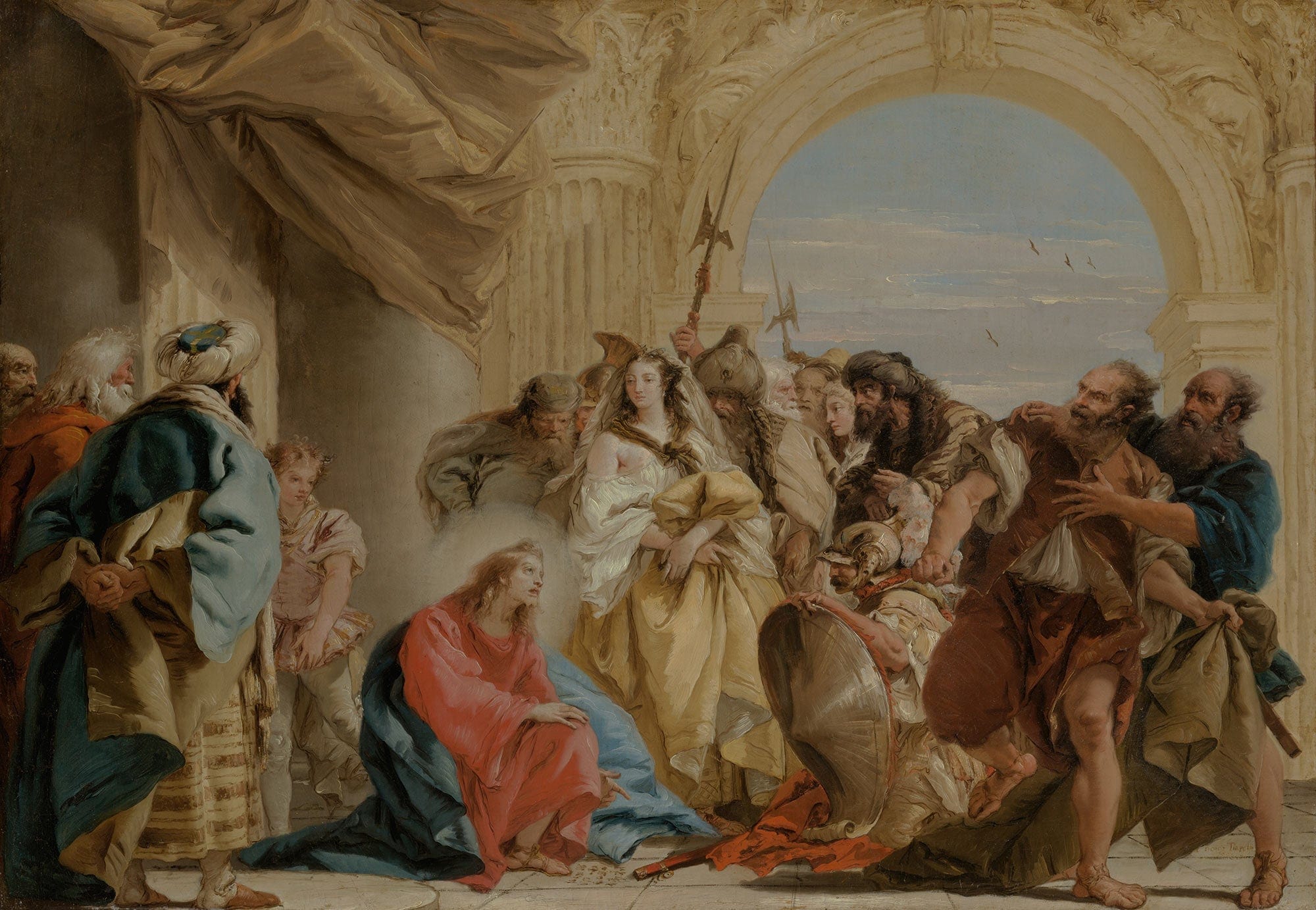 Christ And The Woman Taken In Adultery by Giovanni Domenico Tiepolo