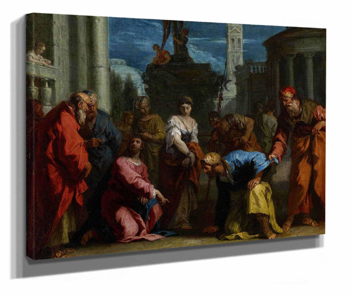 Christ And The Woman Taken In Adultery S by Sebastiano Ricci