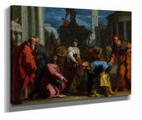 Christ And The Woman Taken In Adultery S by Sebastiano Ricci